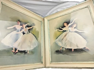 Bailarinas acuarelas Eatons Haddon Hall Geniune de Harris # 1274 A&B - Imagen 1 de 6