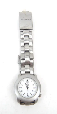 Reloj para mujer Swiss Army 5L V7-01 esfera blanca Victorinox acabado plateado COMO ESTÁ Foto 1 de 4