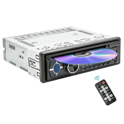 1Din Car Stereo Radio DVD CD Player Head Unit FM/AM Bluetooth MP3 Player In-Dash - Image 1 of 4