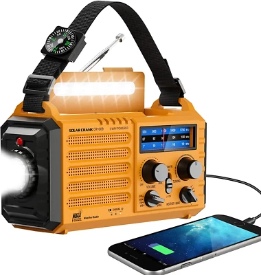 Emergency Radio with NOAA Weather Alert, Portable Solar Hand Crank AM/FM Radio f - Image 1 of 4
