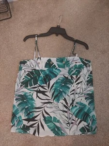 Jennifer Lopez Tank TOP BLOUSE TROPICAL HAWAII Floral Sleeveless BEAUTIFUL SMALL - Picture 1 of 3