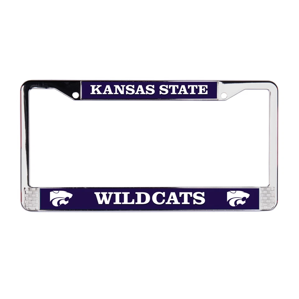 Kansas State Wildcats NCAA Chrome License Plate Frame Cover for Car-Truck-SUV - Image 1 of 1