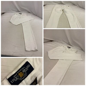 Lucky Brand Jeans Sz 0 White Cotton Stretch Straight 31 Inseam YGI Y1-804 - Picture 1 of 12