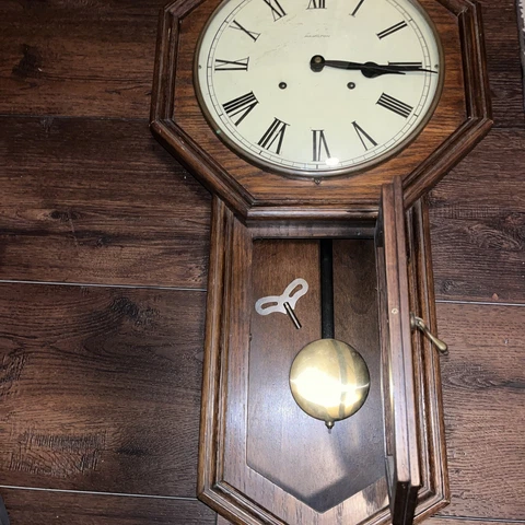 Hamilton Westminster Chime German 8 Day Drop Octagon Schoolhouse Wall Clock Cover