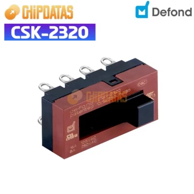 1 Stück Neu Defond CSK-2320-AAA32-03 16A 125VAC 10A 250VAC 3 Positionen Schiebeschalter - Bild 1 von 4