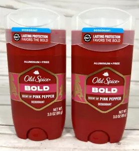 Old Spice Bold Aluminum Free Deodorant Scent of Pink Pepper 3oz (2 Pack) - Picture 1 of 4