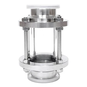 SICHTGLAS, 1 1/2" TRI-CLAMP 304 S.S INLINE SANITÄRGLAS, KLARE ABDECKUNG - Bild 1 von 3