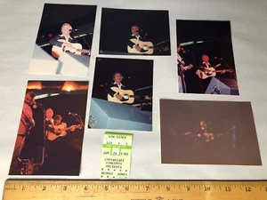 George Jones 1983 leyenda de la música country fotos instantáneas originales y boleto de concierto - Imagen 1 de 10
