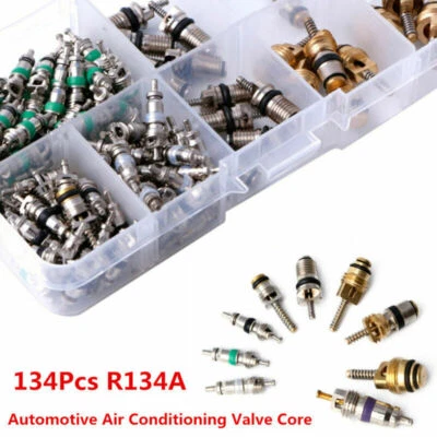 134Pcs A/C R134A Automotive Air Conditioning Valve Core Car Tire Assortment Kit - Image 1 of 4