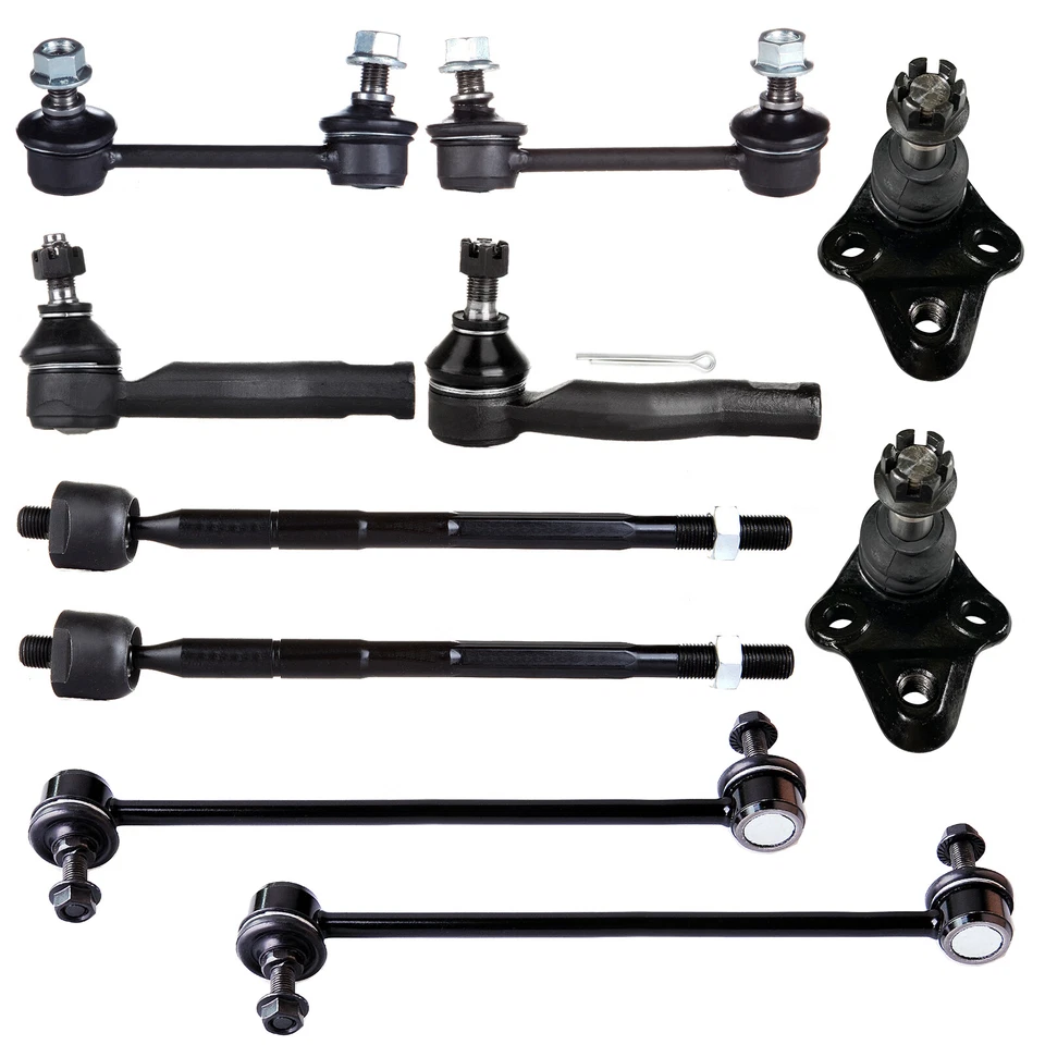 Barras estabilizadoras delanteras y traseras 10 piezas rótulas barras de amarre para Toyota RAV4 2001 2002 2003 Foto 1 de 1