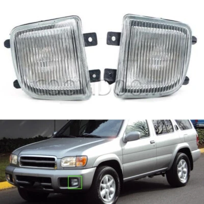 Par de faros antiniebla para parachoques delantero Nissan Pathfinder 1999-2003 2004 Foto 1 de 4
