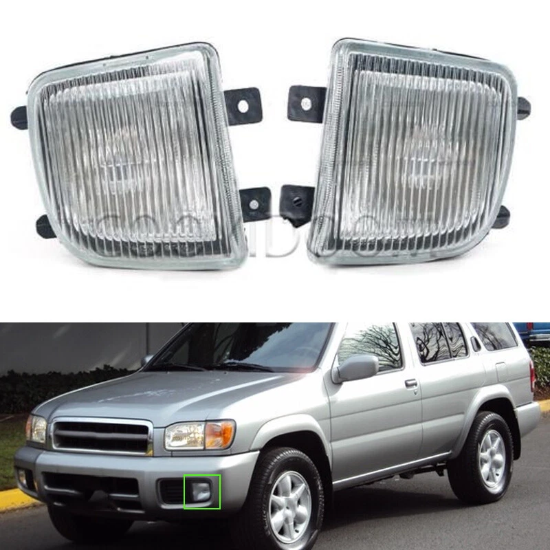Par de faros antiniebla para parachoques delantero Nissan Pathfinder 1999-2003 2004 Foto 1 de 4