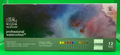 WINSOR & NEWTON, Professional Watercolor, 12pc tube travel tin--NIP - Image 1 of 2