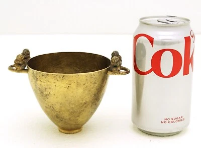 Taza dorada estilo antiguo griego plata esterlina marcada ZOARTAS 925 figura león Foto 1 de 4