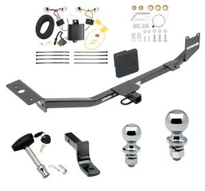 Trailer Tow Hitch For 13-23 Sentra Exc SR SR Turbo Wiring 2" & 1-7/8" Ball +Lock - Picture 1 of 11