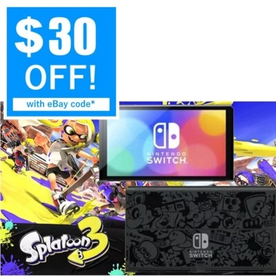 New Nintendo Switch OLED Model 7" Display 64Gb Splatoon 3 Edition [Console ONLY] - image 1 of 3