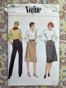 Vogue Sewing Pattern 7805 Misses' Skirt & Pants Size 10 FF UNCUT - Picture 1 of 2
