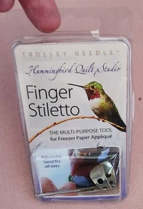 Finger Stiletto, Hummingbird Trolley Needle, Freezer Paper Applique, New - Picture 1 of 5