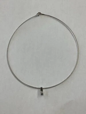 14k White Gold Diamond Choker Necklace  - Image 1 of 4