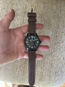 Smith & Wesson Black Men's Classic Analog Field Watch Leather Strap SWW-W-MX33 - Picture 1 of 4