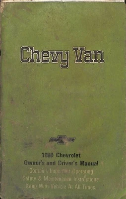 Chevrolet Chevy 1980 furgoneta manual del propietario y del conductor libro original de GM Foto 1 de 2