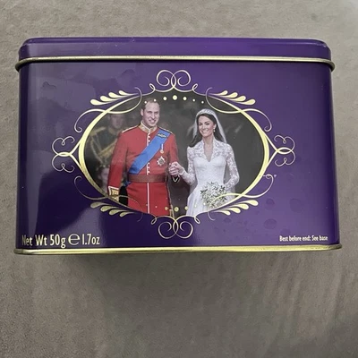 Caja de lata de té de desayuno inglés The Royal Wedding William and Kate vacía Foto 1 de 4