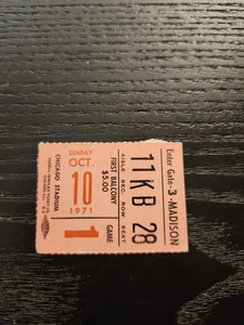 10.10.1971 Chicago Blackhawks Ticket Stub ~ Marcel Dionne 2nd Career Game (HOF)  - Bild 1 von 3
