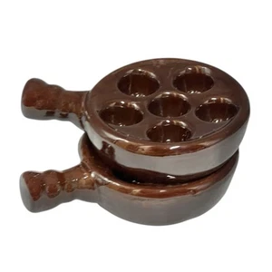 Pair of  Vintage French Escargot Dishes – Ceramic Snail Plates with Handles - Picture 1 of 10