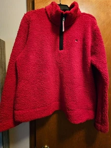 Tommy Hilfiger woman's size M 1/4 zip soft sherpa fleece long sleeves pullover - Picture 1 of 18