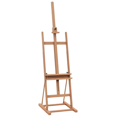 Easel Stretcher Height and Angle Adjustable Studio Easel with Storage - Image 1 of 4