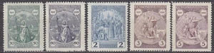 CZECHOSLOVAKIA - 1929 COMPLETE SET Mi. 283-287 Sc. 159-163 - *MLH* - Picture 1 of 1
