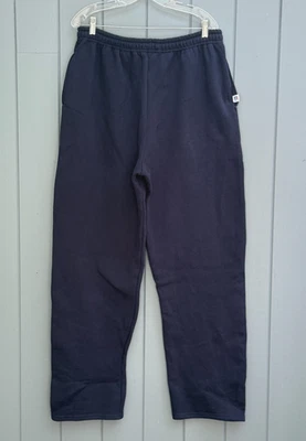 Vintage RUSSELL ATHLETIC Open Bottom Sweatpants Mens Fleece WIDE LEG Size 2XL - Image 1 of 4