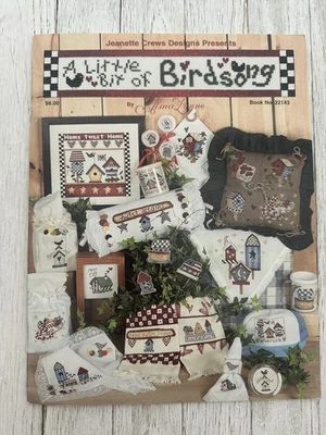 A LITTLE BIT OF BIRDSONG #22143 CROSS STITCH PATTERN BOOK, VINTAGE 1998 - Image 1 of 2
