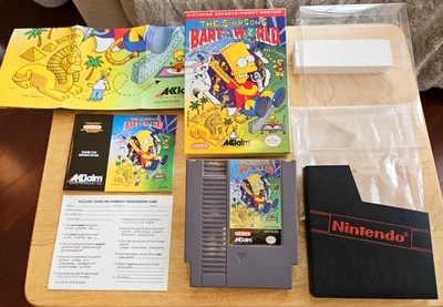 NES (Very GOOD) - Simpsons Bart vs the World - (FULLY Complete) Box Nintendo CIB - Image 1 of 4