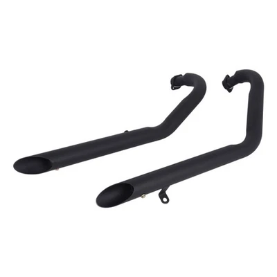 Глушитель с длинными короткими двойными выхлопными трубами в шахматном порядке для Kawasaki Vulcan 800 VN800A - Изображение 1 из 4