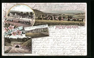 Lithographie Altenbeken, Ortsansicht mit Viadukt, Bahnhof 1898 - Picture 1 of 2