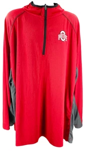Ohio State Buckeyes Red & Grey Half Zip Pullover 6XL Profile Varsity Big & Tall - Picture 1 of 9