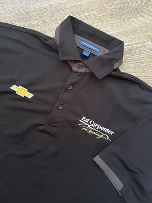 Camisa polo del equipo IndyCar Ed Carpenter Racing Pit Crew Chevrolet grande negra cosida Foto 1 de 4