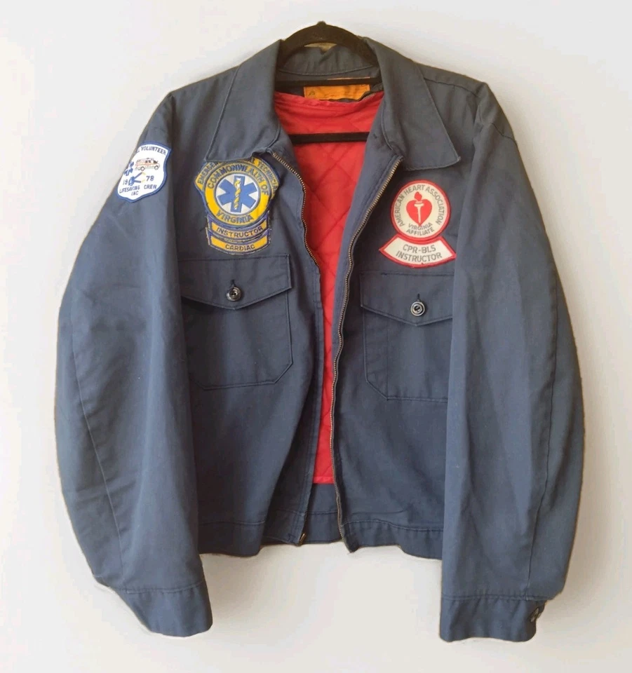 Chaqueta de Instructor EMT de Colección 1978 Tazewell VA Cremallera Forro Acolchado EE. UU. 48-RG Foto 1 de 4