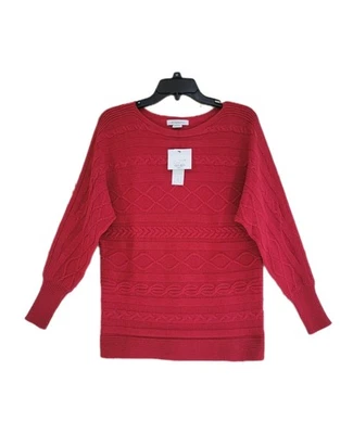 Nuevo Suéter Pullover Liz Claiborne Para Mujer Cereza Cordial Manga Larga Talla Pequeña Foto 1 de 4