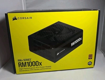 Corsair RM1000x 1000W +80GOLD Fully Modular ATX Power Supply NEW - Image 1 of 4