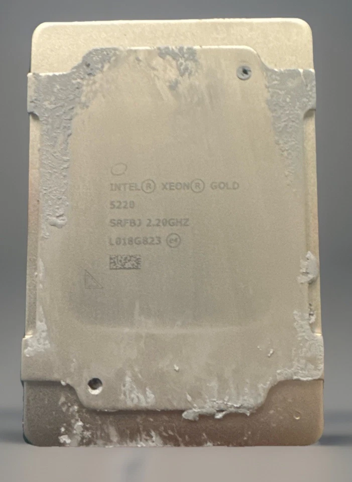 Set of 2 Intel Xeon Gold 5220 SRFBJ 2.20GHz CPUs with Heatsinks - Image 1 of 3