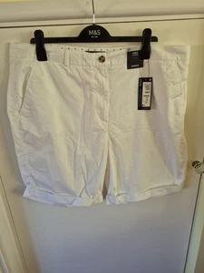 New M&S Collections White Shorts Size 20 New Season - Picture 1 of 4