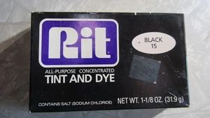 Vintage RIT Fabric TINT & DYE - 15 BLACK - Picture 1 of 2