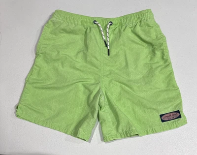 Vineyard Vines Swim Trunks Youth Boys L (16) Board Shorts Lime Green Beach Pool - Image 1 of 4