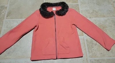 Gymboree Girls (Small 5-6) Faux Fur Trim Zip Up Jacket With Pockets - Image 1 of 4
