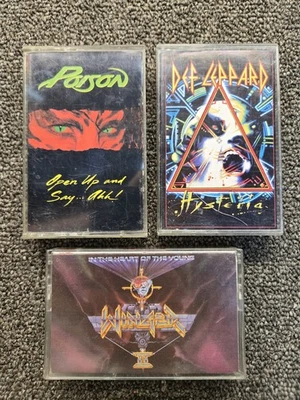 1980s Hair Metal Set of 3 - First Edition Casettes - Poison, Def Leppard, Winger - Image 1 of 4