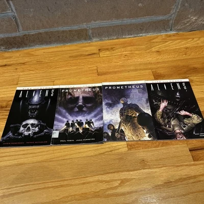 Lot of four TPBs: Aliens and Prometheus (Fire and Stone and Life and Death - Image 1 of 4