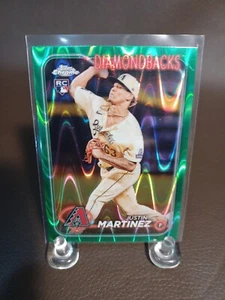 2024 Topps Chrome Justin Martinez Rc Green Raywave Refractor /99 - Picture 1 of 2