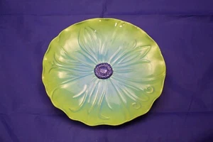 Grasslands Road Petals Flower Salad Dessert Plate Green NEW - Picture 1 of 8
